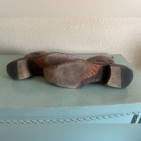 MARK NASON Rock Lives Cipher Made In Italy Distressed VINTAGE Western Boots Rare - Picture 12 of 16